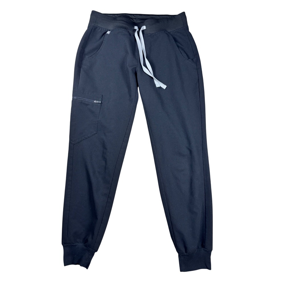FIGS Zamora Jogger Scrub Pants Black XS Petite Technical Collection Women